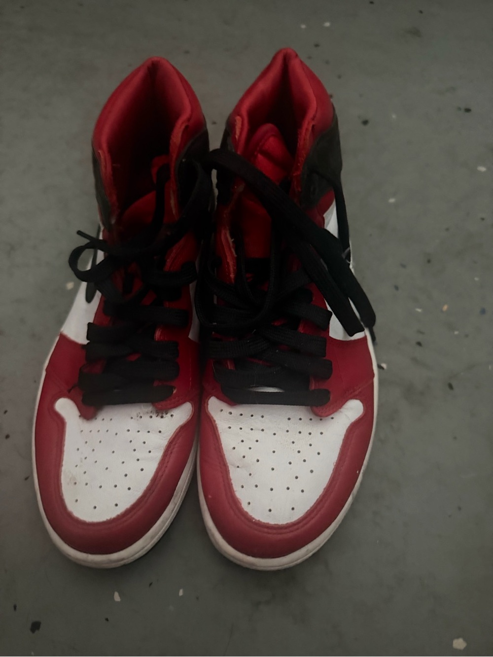 Nike High-Top Sneakers in Red, White and Black